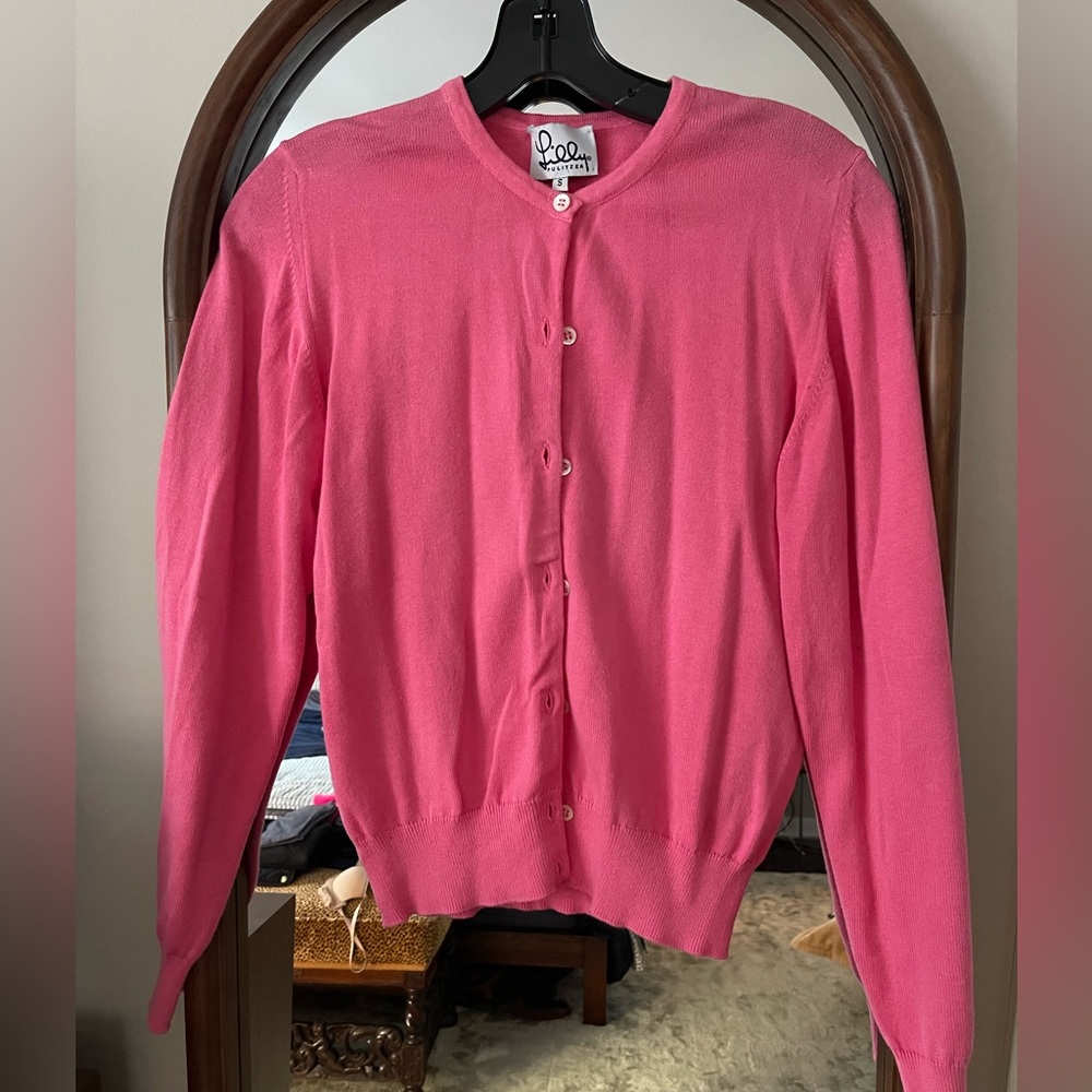 Lilly Pulitzer Pink Cotton Cardigan Small